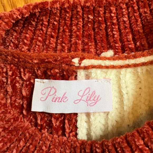 Pink Lily Color-Block Knit Sweater - Picture 4 of 9